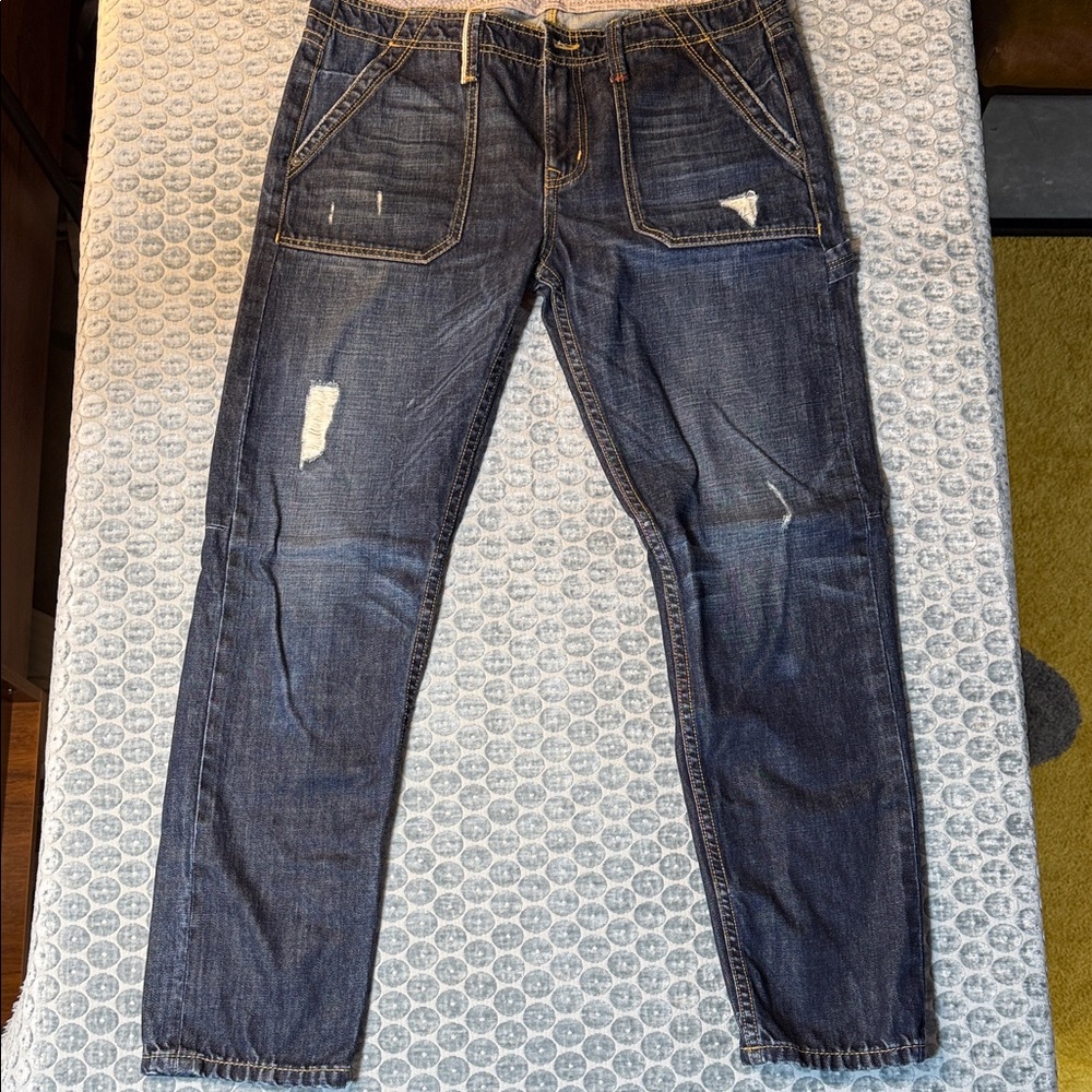 Level 99 Women's Casual Distressed Denim Boyfriend Jeans